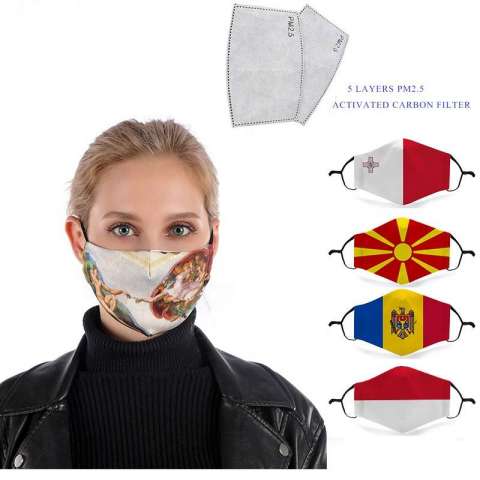 Civil mouth cover Supplier Fabric Fashion Pollution Buy Reusable Face Covers With 2 Pcs Pm 2.5 Filter